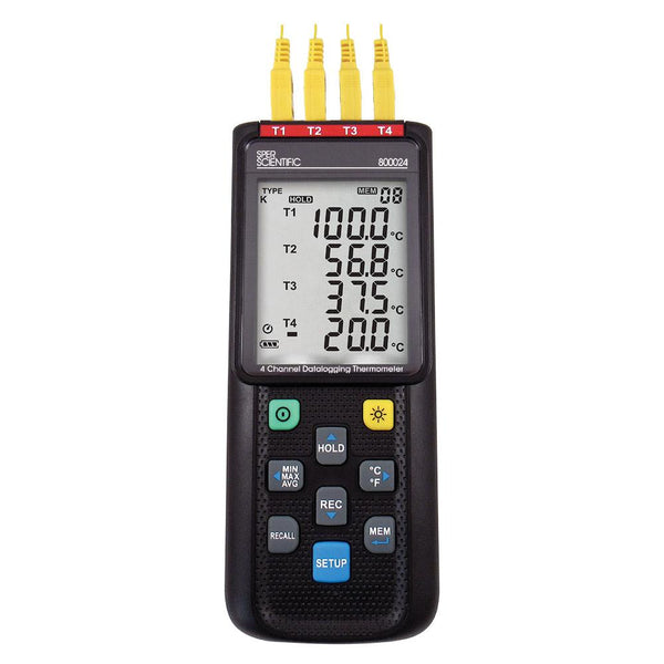 4-Channel Datalogging Thermometer - Sper Scientific Direct