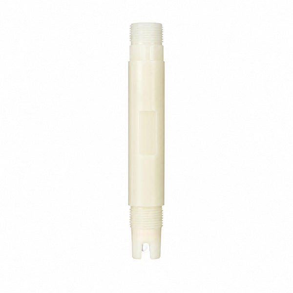 Front view of the industrial PTFE pH electrode housing and threaded process connections