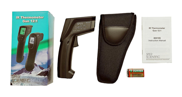 Advanced Infrared Thermometer Gun with Alarm 12:1 / 1400ºF | Sper Scientific Direct