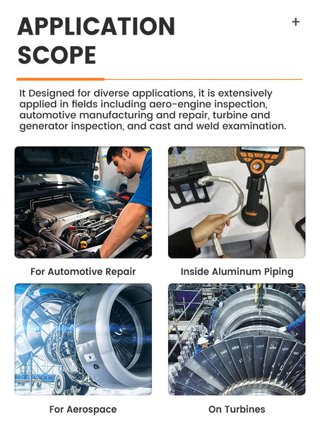 BRK-30 Pro Series 360° Articulating HD Borescope Applications