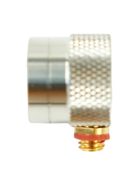 D-510 High-Frequency Probe by BRK with a knurled grip, red O-ring, and gold threaded base, shown from the side.