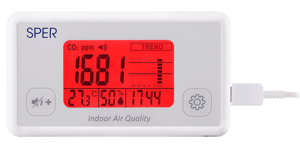 Indoor Air Quality Monitor with Color Coded Display | Sper Scientific Direct