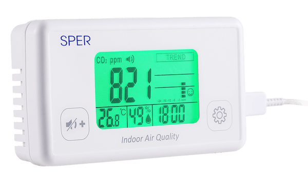 Indoor Air Quality Monitor with Color Coded Display | Sper Scientific Direct