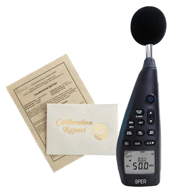 NIST Traceable Certificate of Calibration - Digital Sound Meters (requires meter purchase) | Sper Scientific Direct