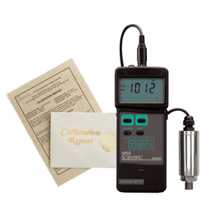 NIST Traceable Certificate of Calibration - Vacuum Meters (requires new meter purchase) | Sper Scientific Direct