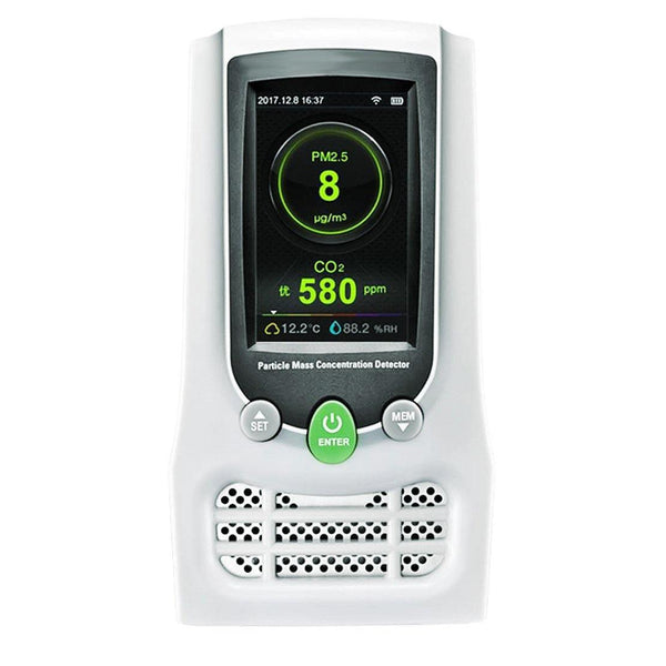 Particle Mass Concentration Detector with Formaldehyde CO2/PM2.5/PM10 TVOC Temperature/Humidity | Sper Scientific Direct