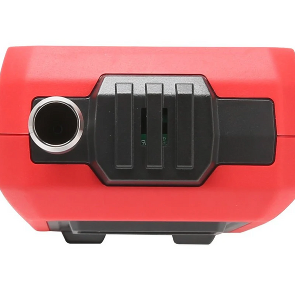 Red professional particle detector by Uni-Trend with a black vent and circular port on a white background.