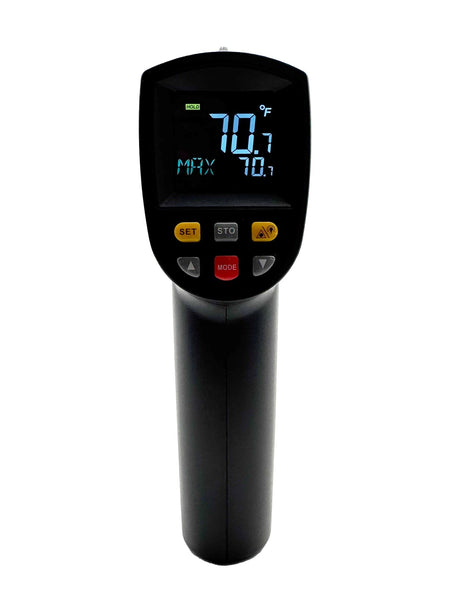 Infrared Non-Contact High Temp Thermometer 12:1 / 1742°F with Color LCD and Laser Sight - 3