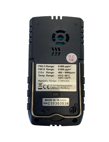 Handheld Multi IAQ Monitor Back