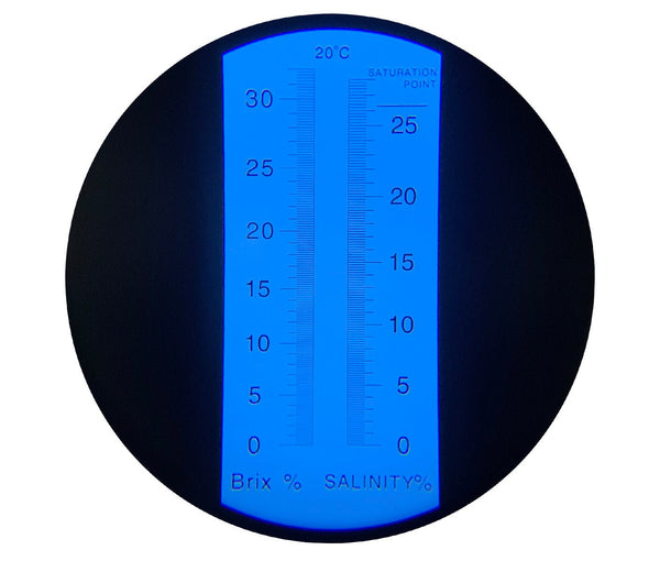 Salinity and Brix Refractometer - Dual Scale