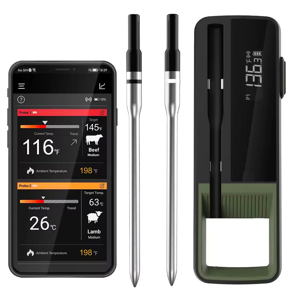 Smart Wireless Long Range Dual Probe Meat Thermometer