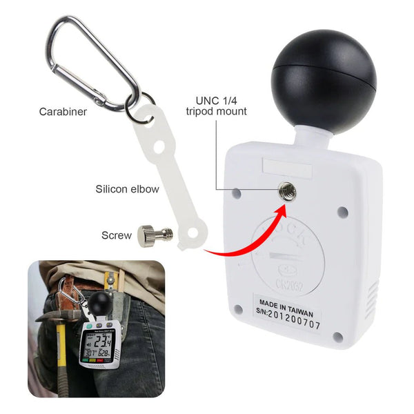 Wearable Heat Stress Meter Belt Hook 